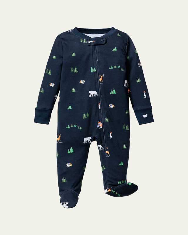 Boy's Arctic Antics Printed Footie, Size Newborn-9